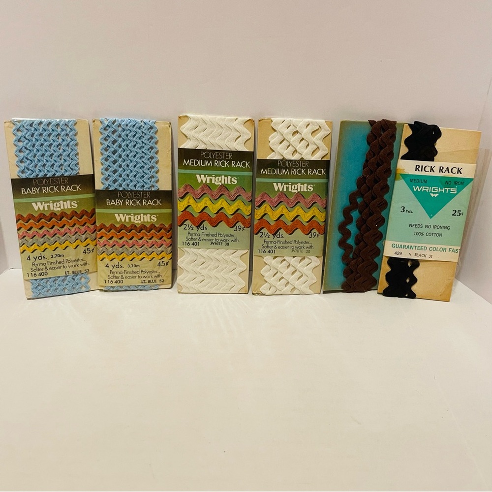 Ric Rac Vintage Lot Colorful Lot Assorted Makers Colors & Sizes  Some Partial